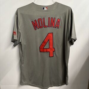 Majestic Gray and Red Men's Jersey